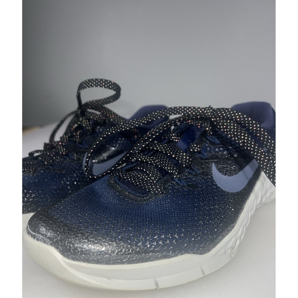 Nike Metcon 4 CrossFit Training Shoes Women's 8 Metallic Navy Athletic Sneakers
